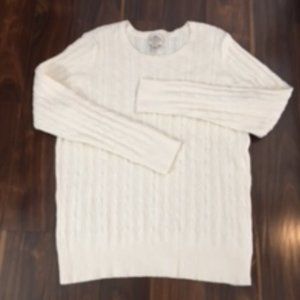 (NEW) St. John's Bay - Cream Crew Neck Long Sleeve Sweater - Size XXL